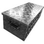 [US Warehouse] Car Flower Texture Aluminum Plate Toolbox with Lock, Size: 74x32.5x22cm